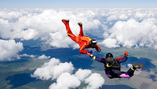 Skydive Through Clouds